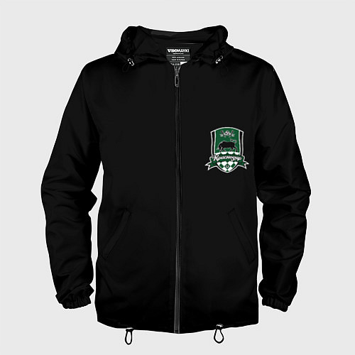 Мужская ветровка ФК Краснодар - лого на черном / 3D-Черный – фото 1