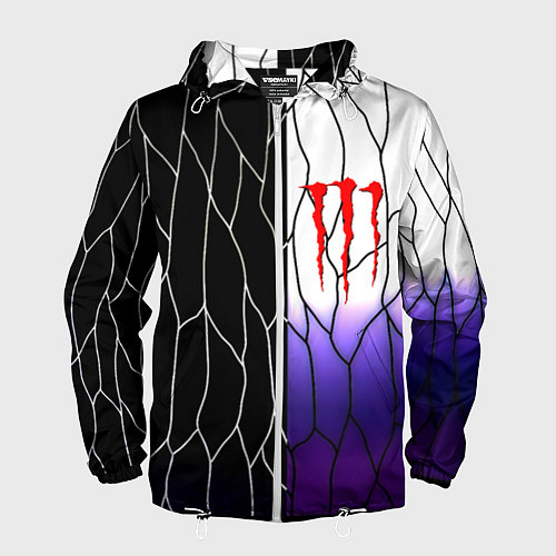 Мужская ветровка Monster energy steel / 3D-Белый – фото 1