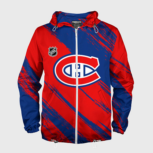 Мужская ветровка Монреаль Канадиенс - брызги / 3D-Белый – фото 1