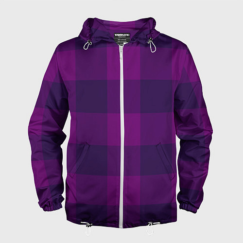 Мужская ветровка Баклажан ультрафиолет / 3D-Белый – фото 1