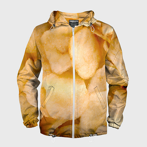 Мужская ветровка Чипсы текстура / 3D-Белый – фото 1