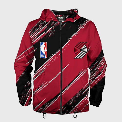 Мужская ветровка Трэйл Блэйзерс - цвета команды / 3D-Черный – фото 1