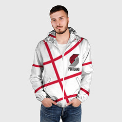 Ветровка с капюшоном мужская Трэйл Блэйзерс - белый мяч, цвет: 3D-белый — фото 2