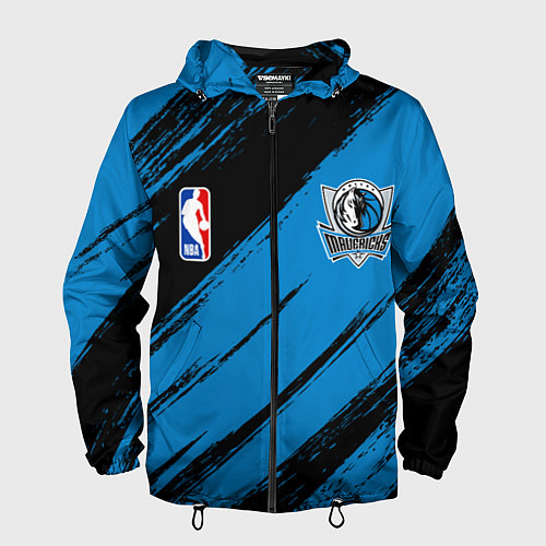Мужская ветровка Даллас Маверикс - черно синий / 3D-Черный – фото 1