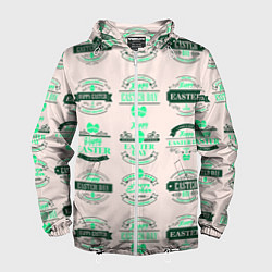 Ветровка с капюшоном мужская Easter turquoise, цвет: 3D-белый