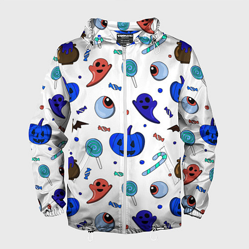 Мужская ветровка Halloween white / 3D-Белый – фото 1