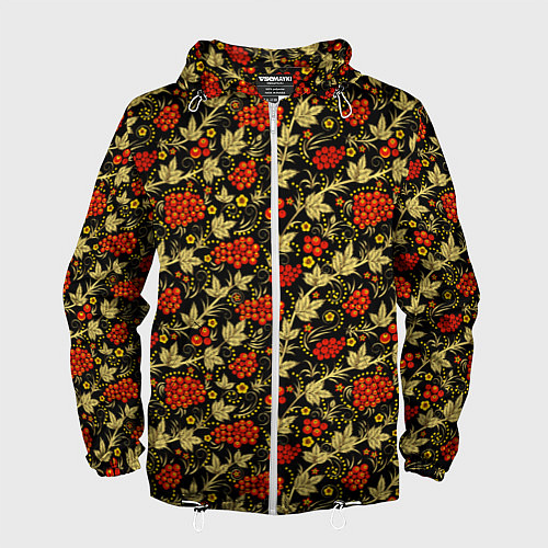 Мужская ветровка Традиционный русский узор / 3D-Белый – фото 1