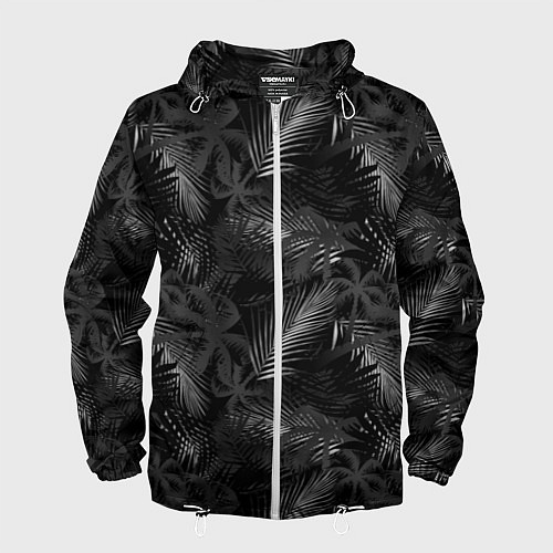 Мужская ветровка Palm black and white / 3D-Белый – фото 1