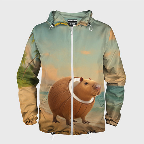 Мужская ветровка Бурбалони Лулиоли мем / 3D-Белый – фото 1