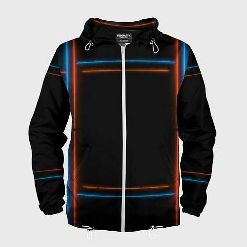 Мужская ветровка Neon black red blue / 3D-Белый – фото 1