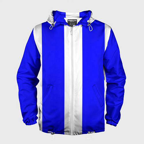 Мужская ветровка Color white blue line / 3D-Белый – фото 1