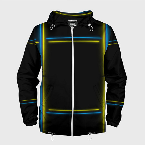 Мужская ветровка Neon yellow blue / 3D-Белый – фото 1