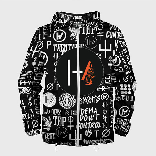 Мужская ветровка Twenty one pilots rock logo / 3D-Белый – фото 1