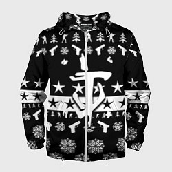 Ветровка с капюшоном мужская Doom x csgo winter, цвет: 3D-белый