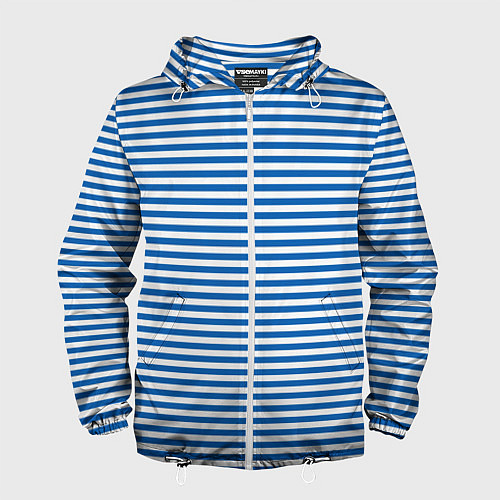 Мужская ветровка Тельняшка десантника с полосами / 3D-Белый – фото 1