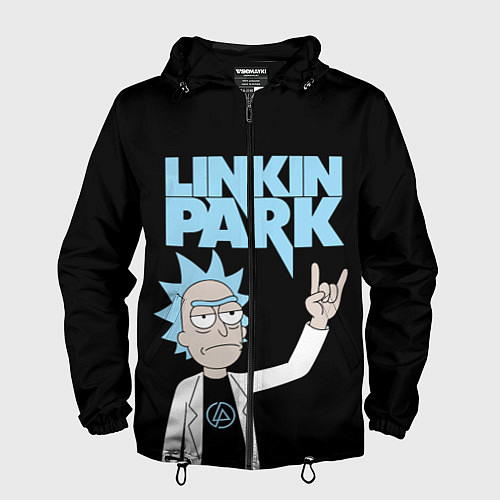 Мужская ветровка Linkin Park и Рик Санчес из Рик и Морти / 3D-Черный – фото 1