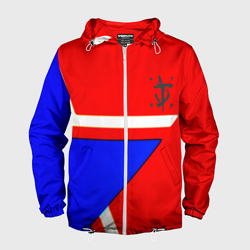 Мужская ветровка Doom star geometry / 3D-Белый – фото 1