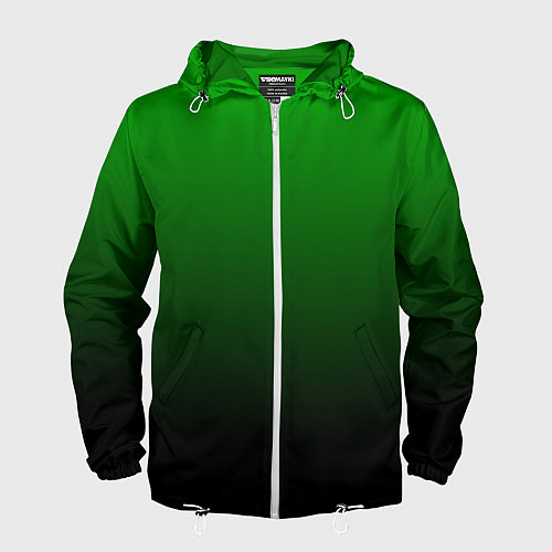 Мужская ветровка Green gradient / 3D-Белый – фото 1