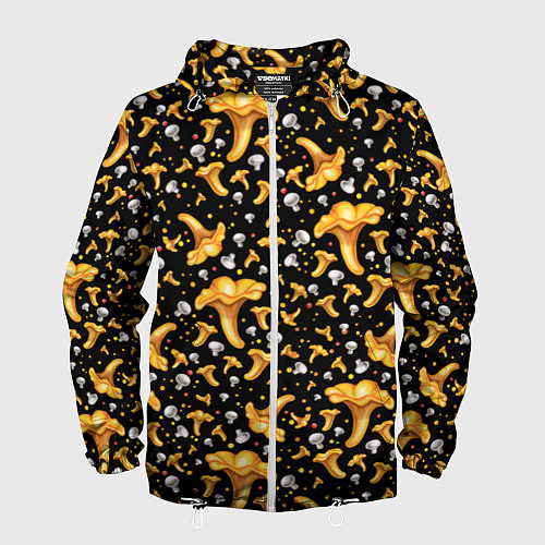 Мужская ветровка Грибной дождик / 3D-Белый – фото 1