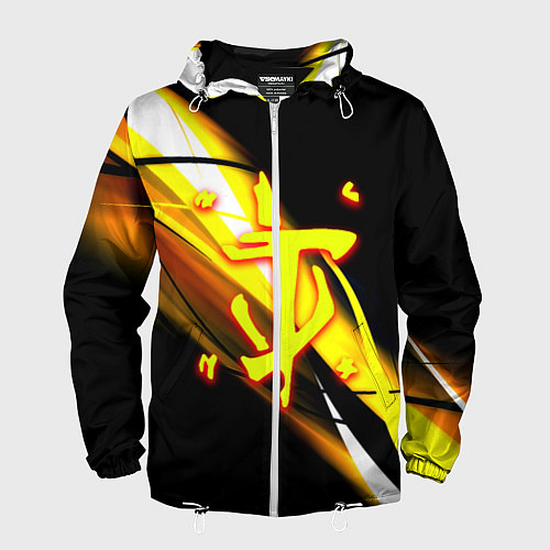 Мужская ветровка Doom геометрия из полос / 3D-Белый – фото 1