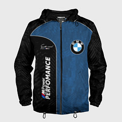 Ветровка с капюшоном мужская BMW Performance Power, цвет: 3D-черный