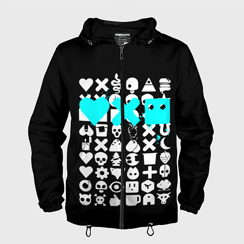Мужская ветровка Love Death and Robots синий / 3D-Черный – фото 1