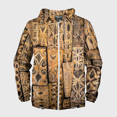 Мужская ветровка Узоры Африки / 3D-Белый – фото 1