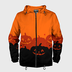Мужская ветровка Хэллоуин счастливые тыквы