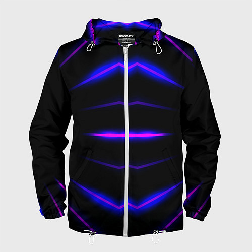 Мужская ветровка Color black neon / 3D-Белый – фото 1