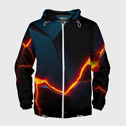 Ветровка с капюшоном мужская Plate split, цвет: 3D-белый