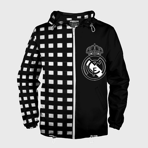 Мужская ветровка Real Madrid клетка / 3D-Белый – фото 1