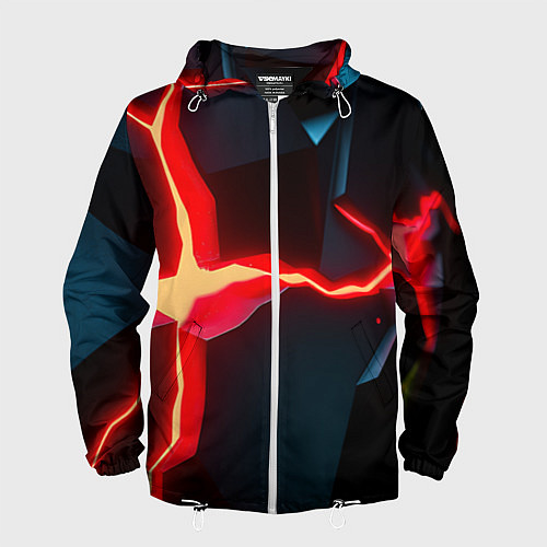 Мужская ветровка Neon orange / 3D-Белый – фото 1