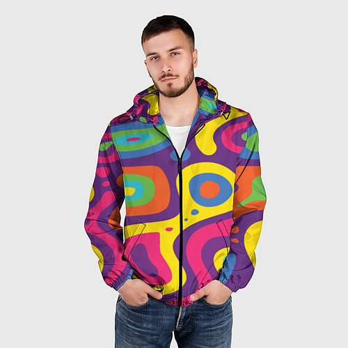 Мужская ветровка Abstract tac / 3D-Черный – фото 3