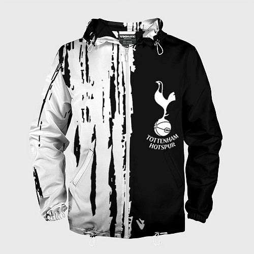 Мужская ветровка Tottenham Hotspur белые краски / 3D-Белый – фото 1