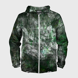 Ветровка с капюшоном мужская Абстракция - acid boom, цвет: 3D-белый