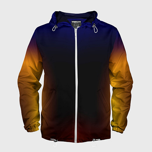 Мужская ветровка Color black red blue / 3D-Белый – фото 1