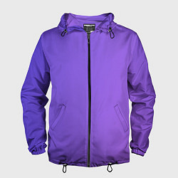 Ветровка с капюшоном мужская Color purple gradient, цвет: 3D-черный