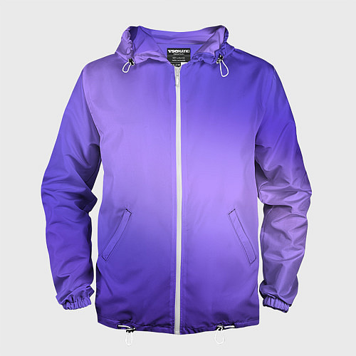 Мужская ветровка Color purple gradient / 3D-Белый – фото 1