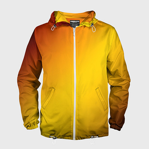 Мужская ветровка Color yellow red gradient / 3D-Белый – фото 1