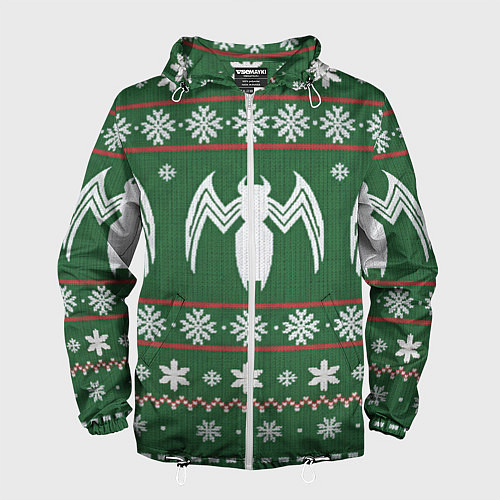 Мужская ветровка Рождественский свитер Венома / 3D-Белый – фото 1