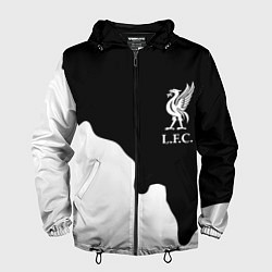 Ветровка с капюшоном мужская Ливерпуль краски разводы, цвет: 3D-черный