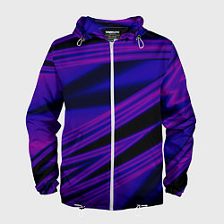 Ветровка с капюшоном мужская Color multi-colored neon, цвет: 3D-белый