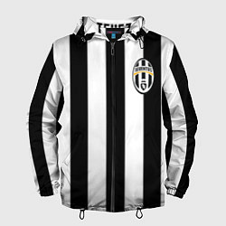 Ветровка с капюшоном мужская Juventus: Tevez, цвет: 3D-черный