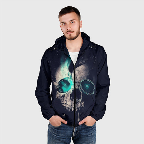 Мужская ветровка Skull eyes / 3D-Черный – фото 3