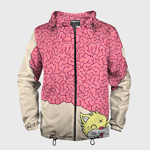 Мужская ветровка Drop Dead: Pink Brains / 3D-Черный – фото 1