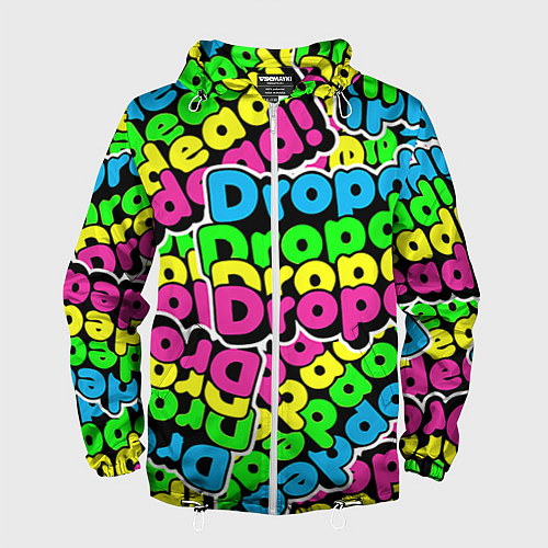 Мужская ветровка Drop Dead: Acid Pattern / 3D-Белый – фото 1