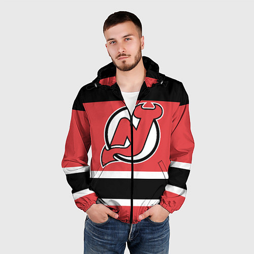 Мужская ветровка New Jersey Devils / 3D-Черный – фото 3