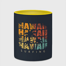 Кружка 3D Hawaii Surfing, цвет: 3D-белый + желтый — фото 2
