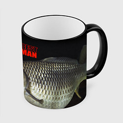 Кружка 3D The best fisherman, цвет: 3D-черный кант