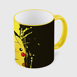 Кружка 3D Pikachu Pika Pika, цвет: 3D-желтый кант